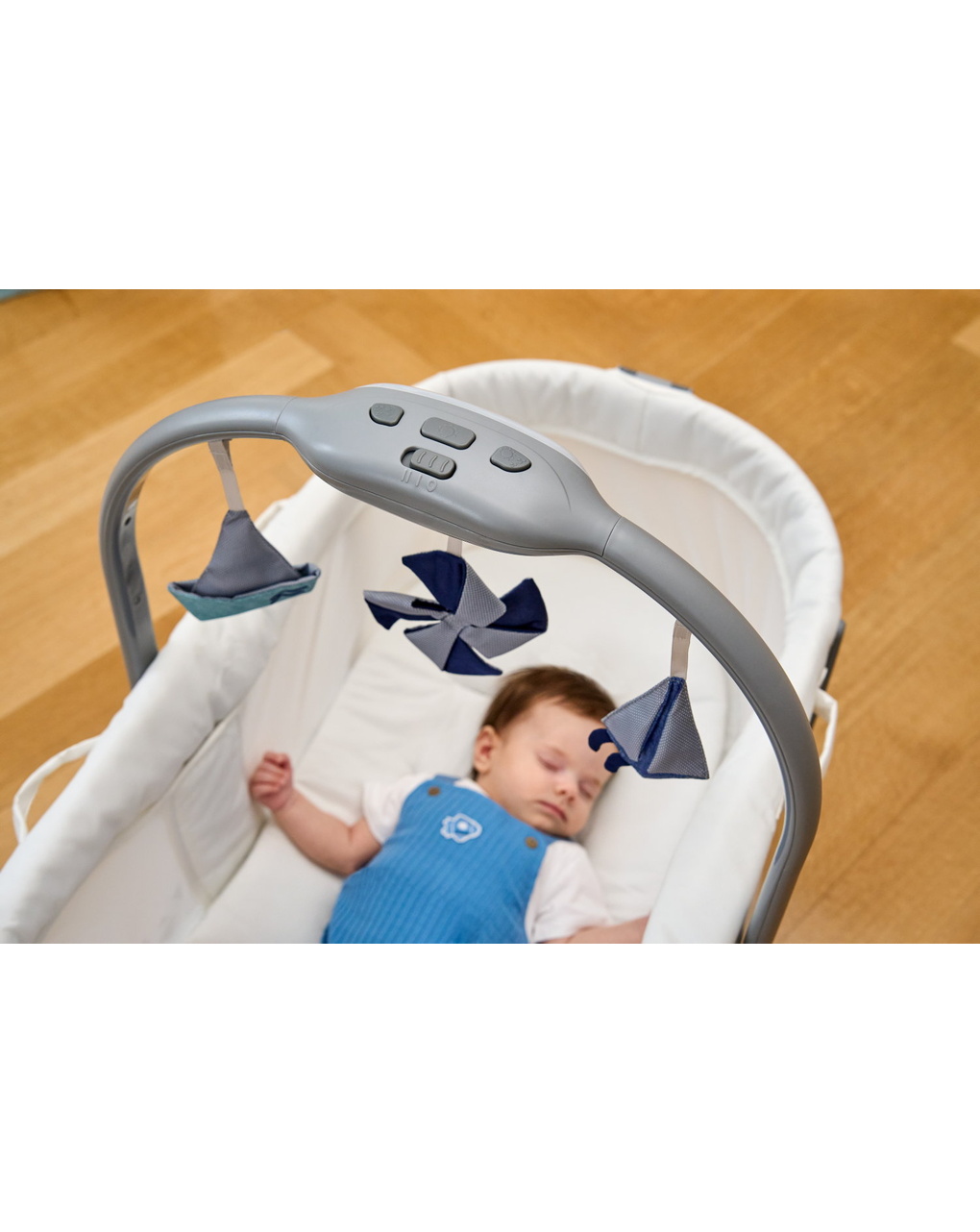 Chicco λίκνο - ριλάξ βaby hug pro 5 in 1/1 white cream p07-87076-14 - Chicco