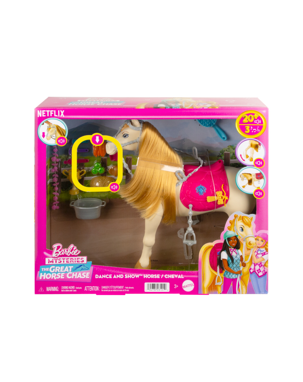 Mattel barbie mysteries άλογο hxj42