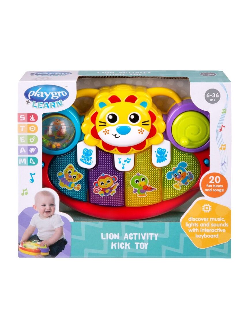 Playgro + learn διαδραστικό παιχνίδι πιάνο lion kick toy - Playgro