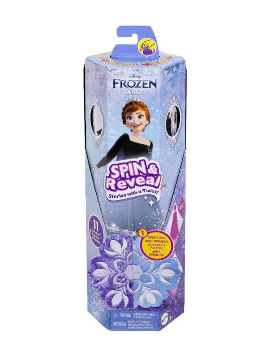 Mattel disney frozen spin & reveal κούκλα άννα με 11 εκπλήξεις hxd27 - FROZEN