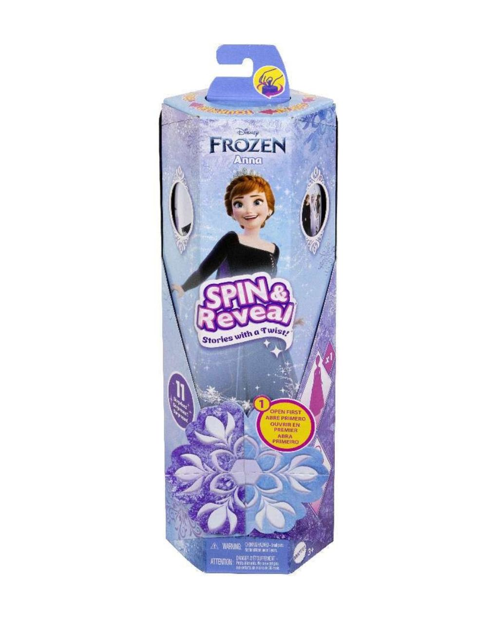 Mattel disney frozen spin & reveal κούκλα άννα με 11 εκπλήξεις hxd27 - FROZEN