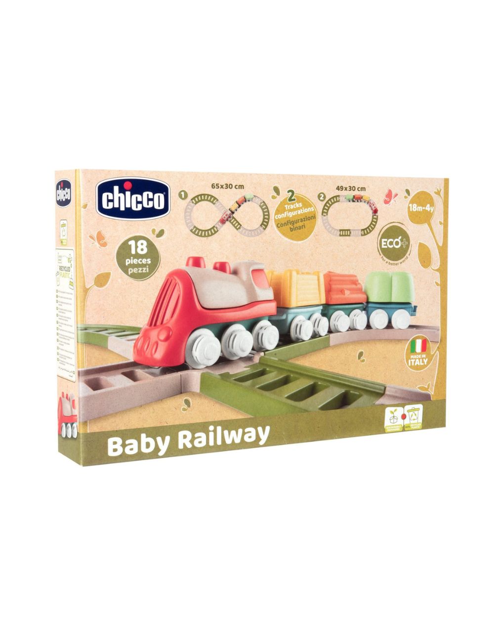 Chicco βρεφικό παιχνίδι τρενάκι eco+ z01-11543-00