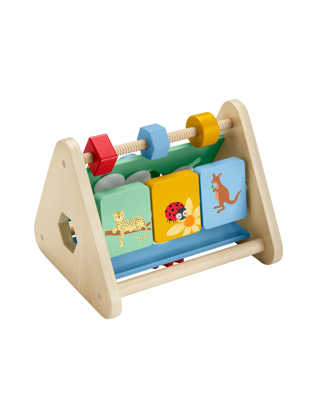 Mattel fisher-price ξύλινο παιχνίδι δραστηριότητας triangle baby fine motor toy hyg48 - Fisher-Price