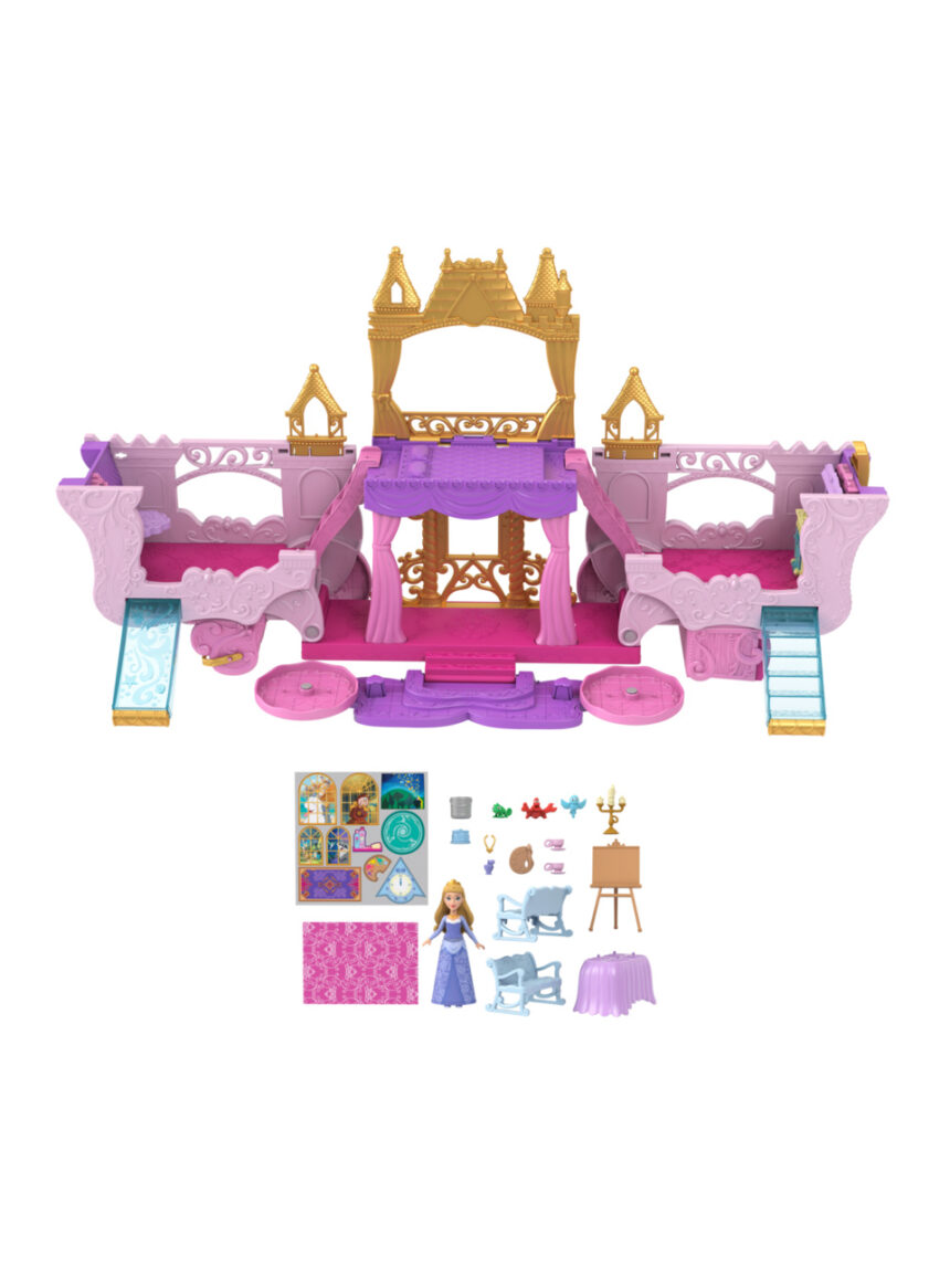 Mattel disney princess mini κούκλες-άμαξα/καστράκι 2 σε 1 hwx17 - Disney Princess, PRINCIPESSE DISNEY