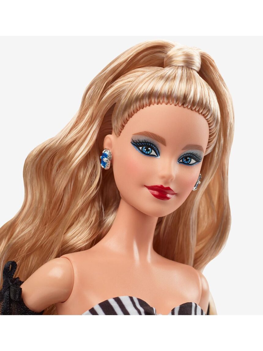 Mattel κούκλα barbie 65 χρόνια-ασπρόμαυρο φόρεμα hrm58 - BARBIE