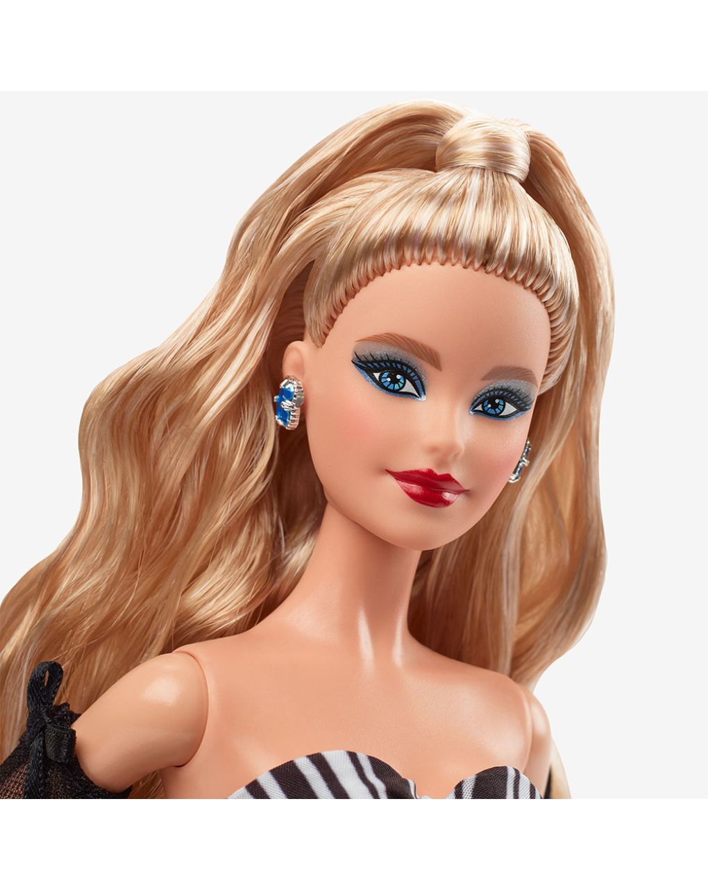 Mattel κούκλα barbie 65 χρόνια-ασπρόμαυρο φόρεμα hrm58 - BARBIE