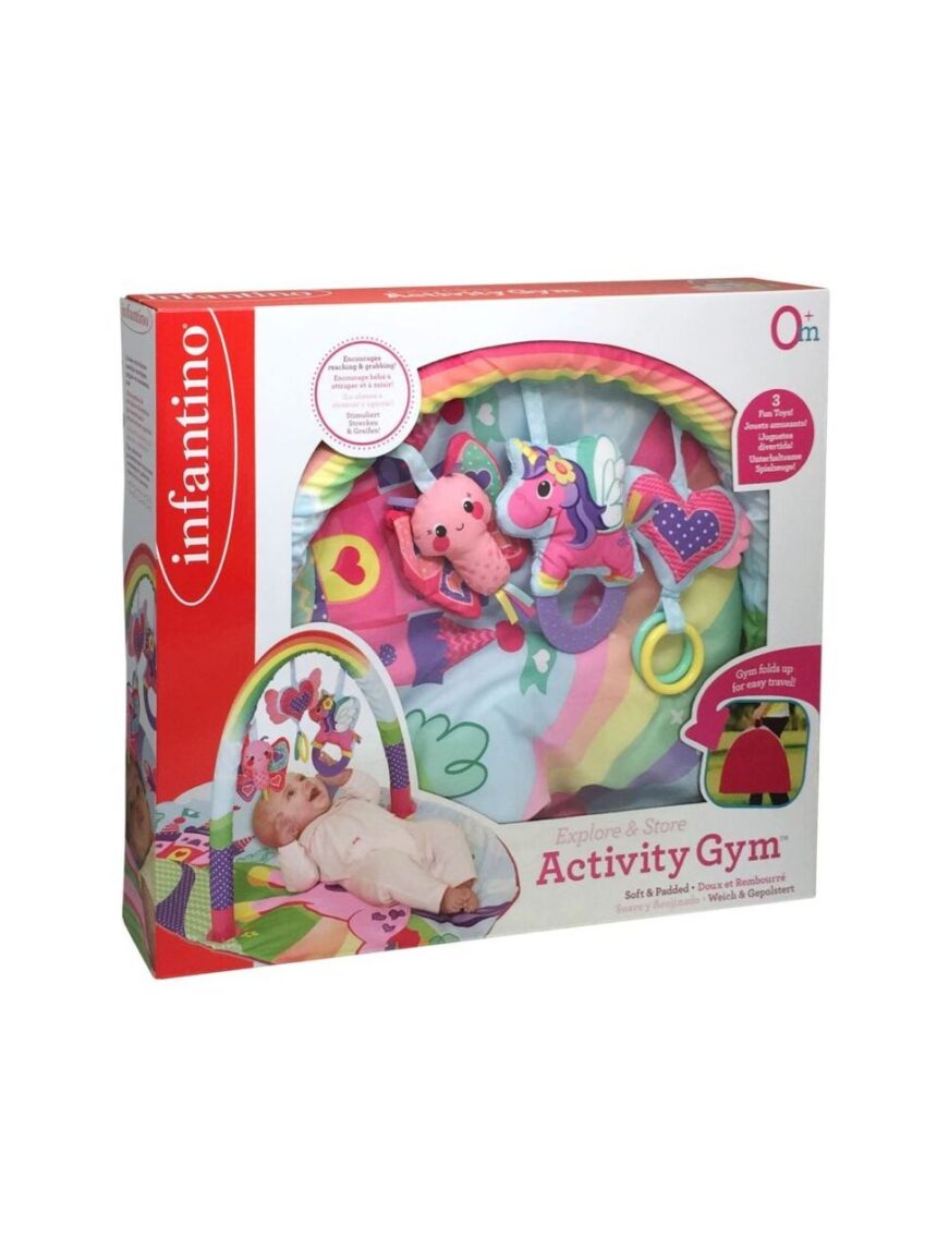Infantino γυμναστήριο-χαλάκι δραστηριοτήτων explore & store activity gym sparkle b-930-005232-01 - INFANTINO