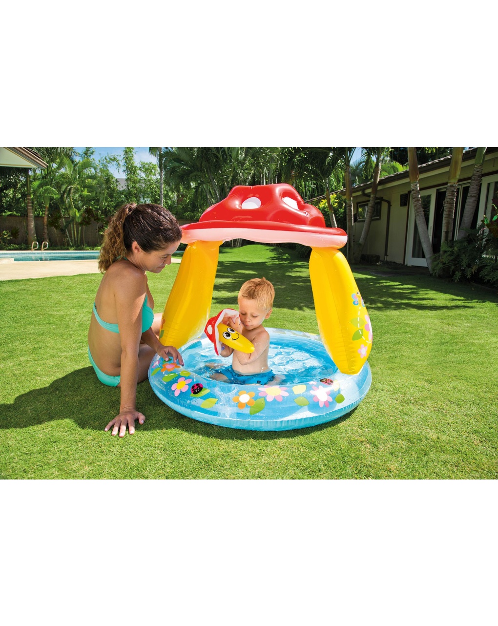 Intex φουσκωτή πισίνα mushroom baby pool 102×89εκ itx57114np - Intex