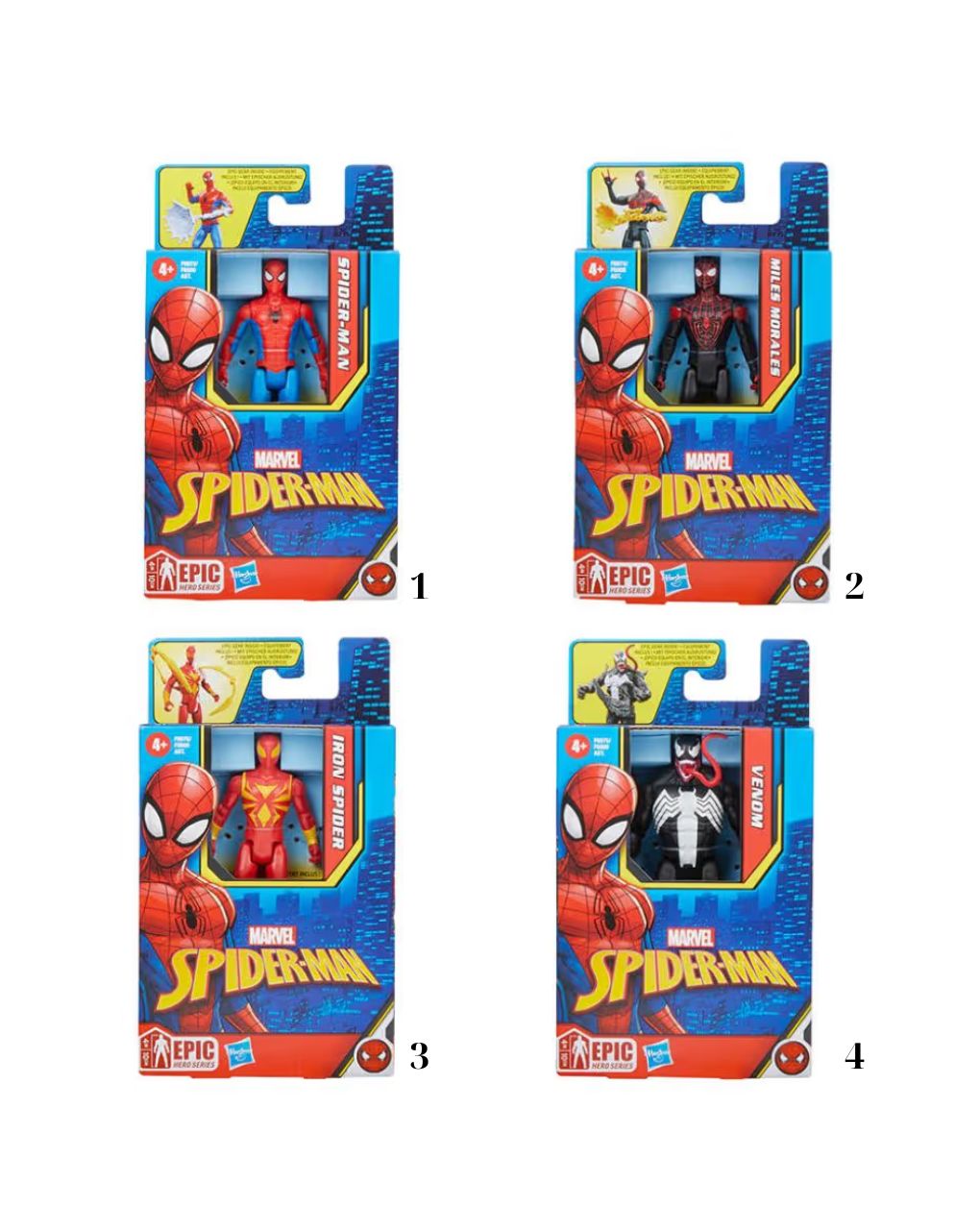 Marvel spider-man epic hero series 10cm scale φιγούρα δράσης (4 σχέδια)