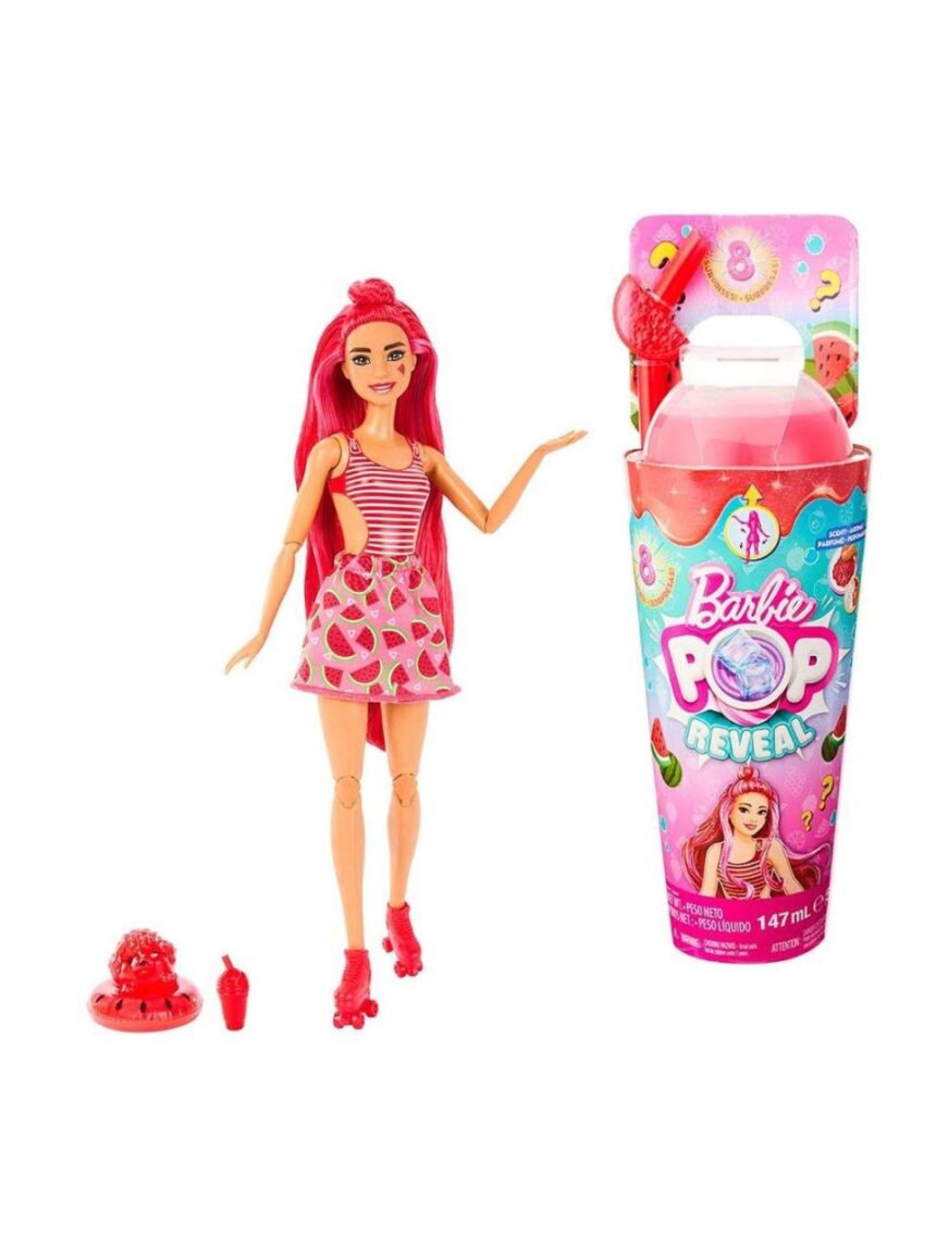 Mattel barbie κούκλα barbie pop reveal καρπούζι με 8 εκπλήξεις hnw43 - BARBIE