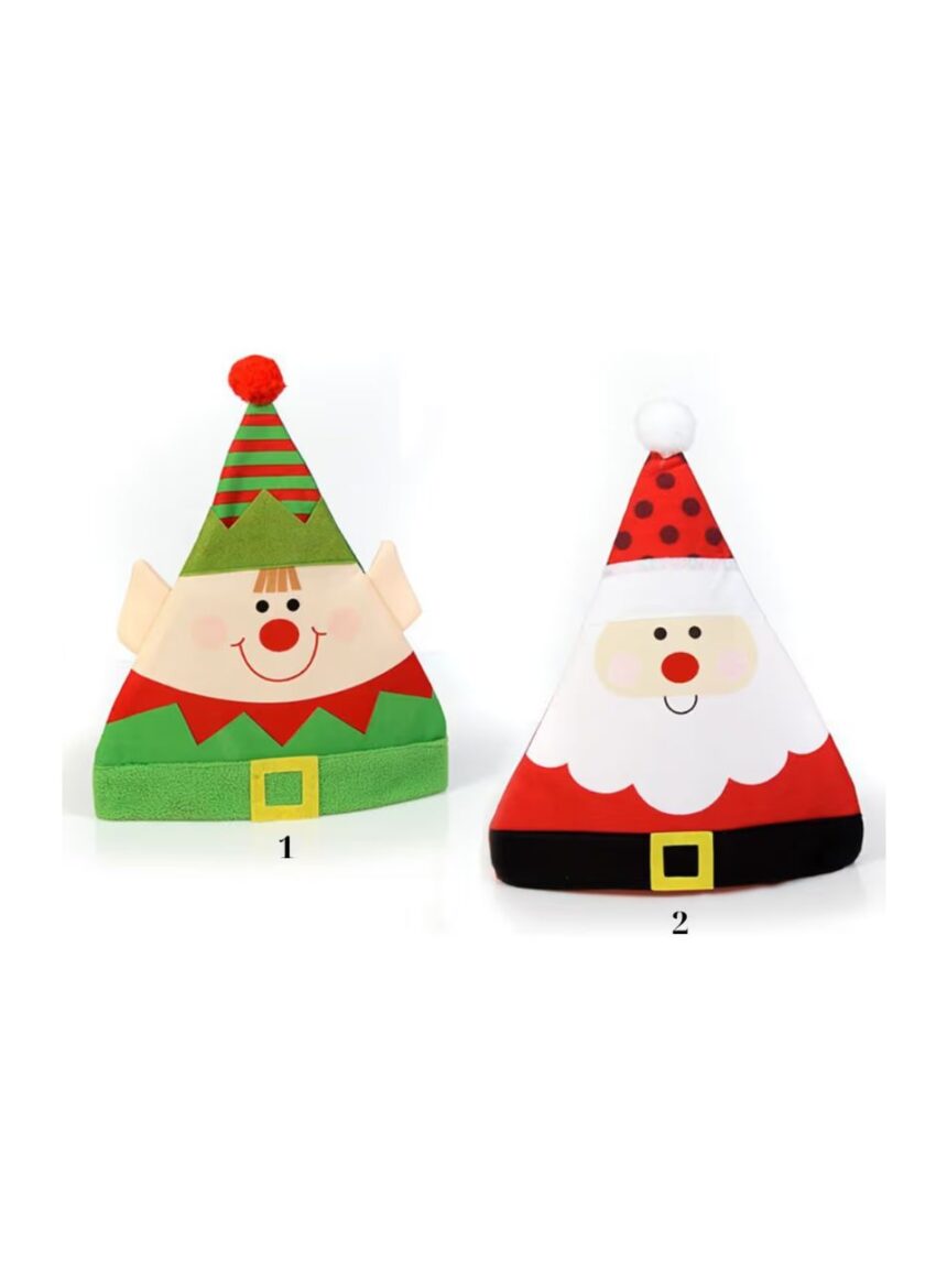 Christakopoulos χριστουγεννιάτικος σκούφος άη-βασίλη & ξωτικού 35×30 εκ. (2 σχέδια) 4950 - FRIENDLIES