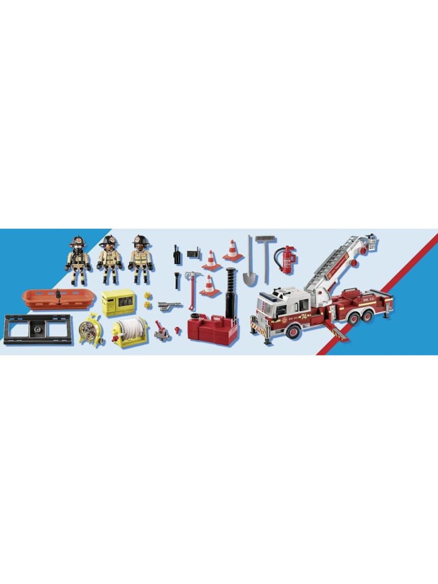 Playmobil city action us tower ladder: πυροσβεστικό όχημα 70935 - PLAYMOBIL : US RESCUE