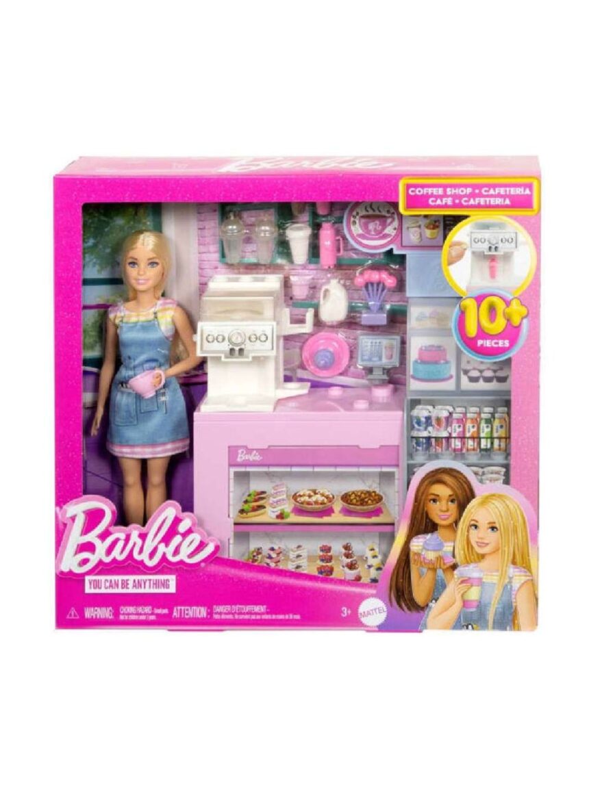 Mattel barbie καφετέρια σετ παιχνιδιού με κούκλα hxn94 - BARBIE