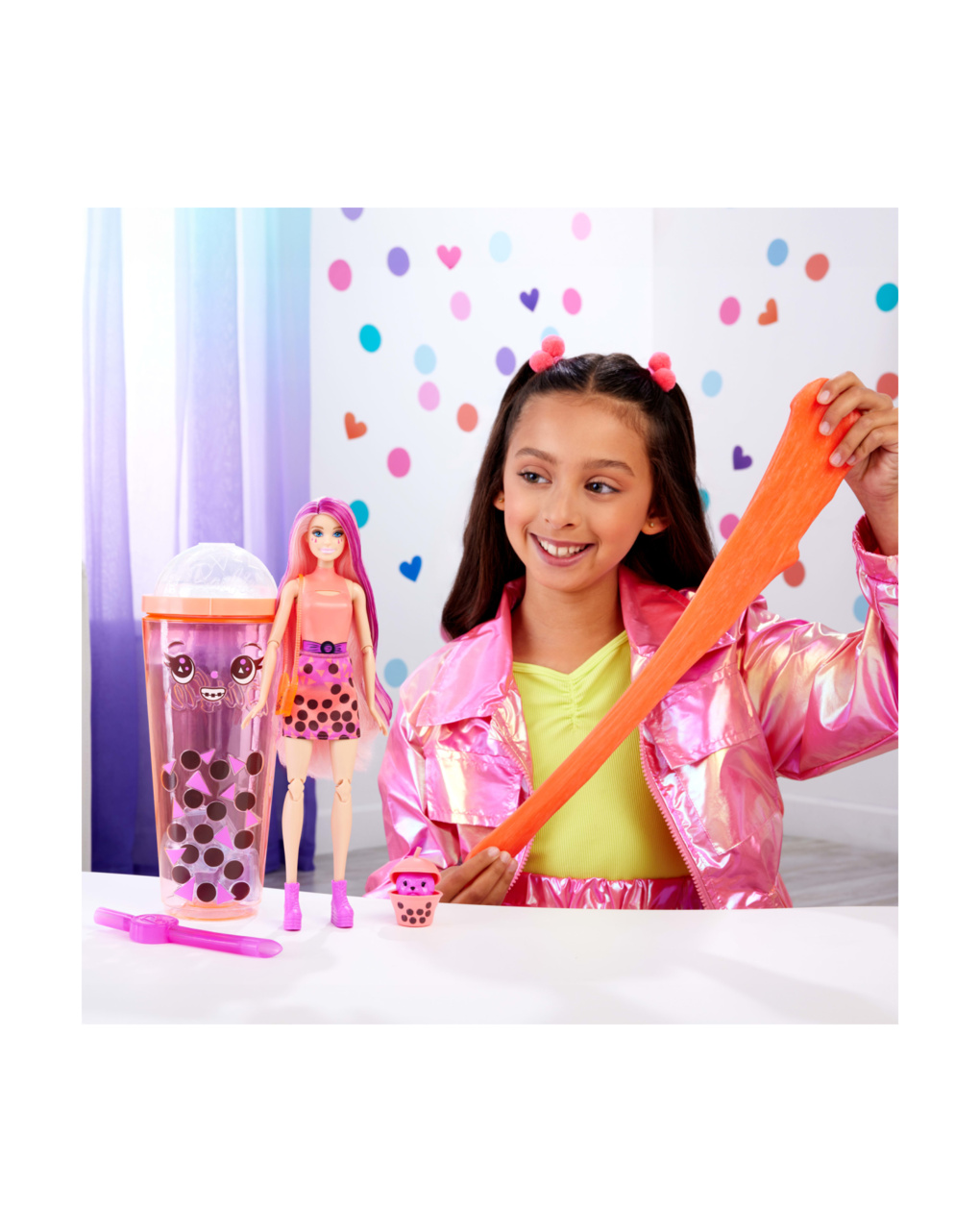 Mattel barbie bubble tea series κούκλα ρόφημα μάνγκο με 8 εκπλήξεις htj22 - BARBIE