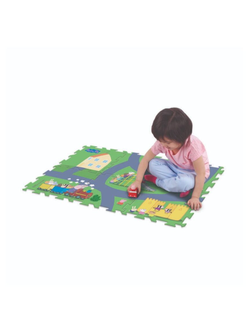 Giochi preziosi peppa pig megmat χαλάκι- 6 κομμάτια παζλ με οχηματάκι pp021000 - Peppa Pig