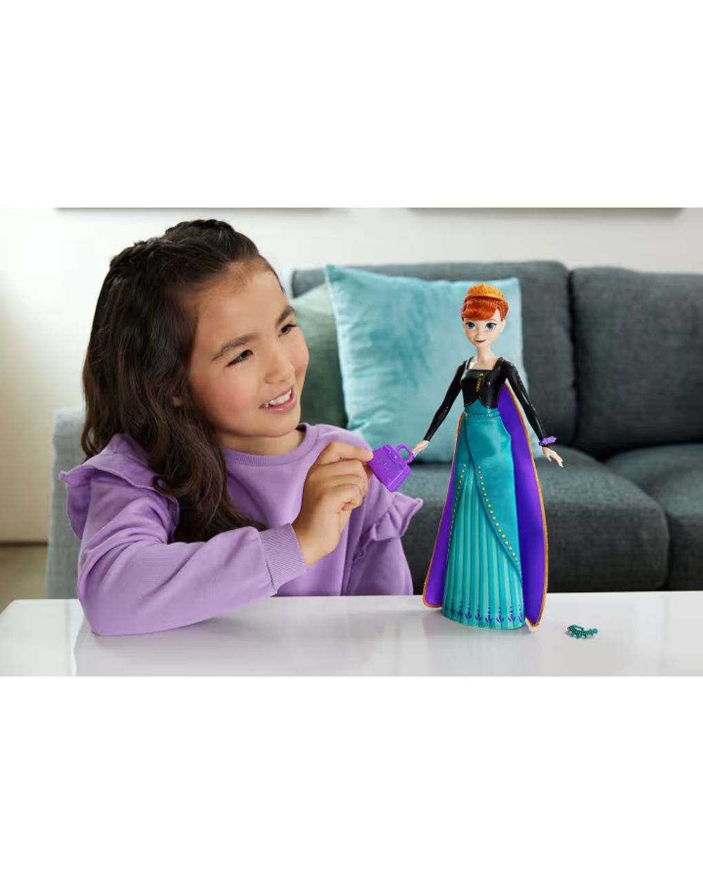 Mattel disney frozen spin & reveal κούκλα άννα με 11 εκπλήξεις hxd27 - FROZEN