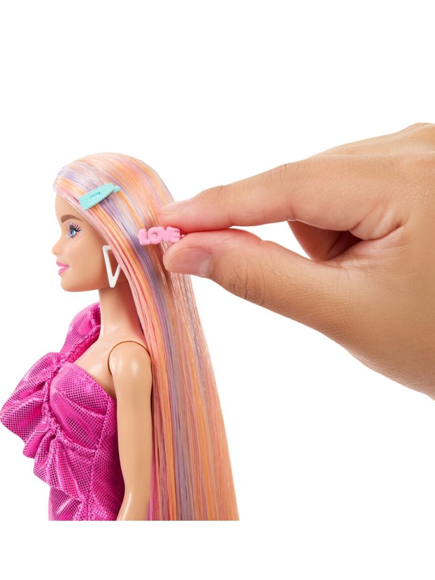 Mattel barbie κούκλα πολύχρωμα μαλλιά jdc85 - BARBIE