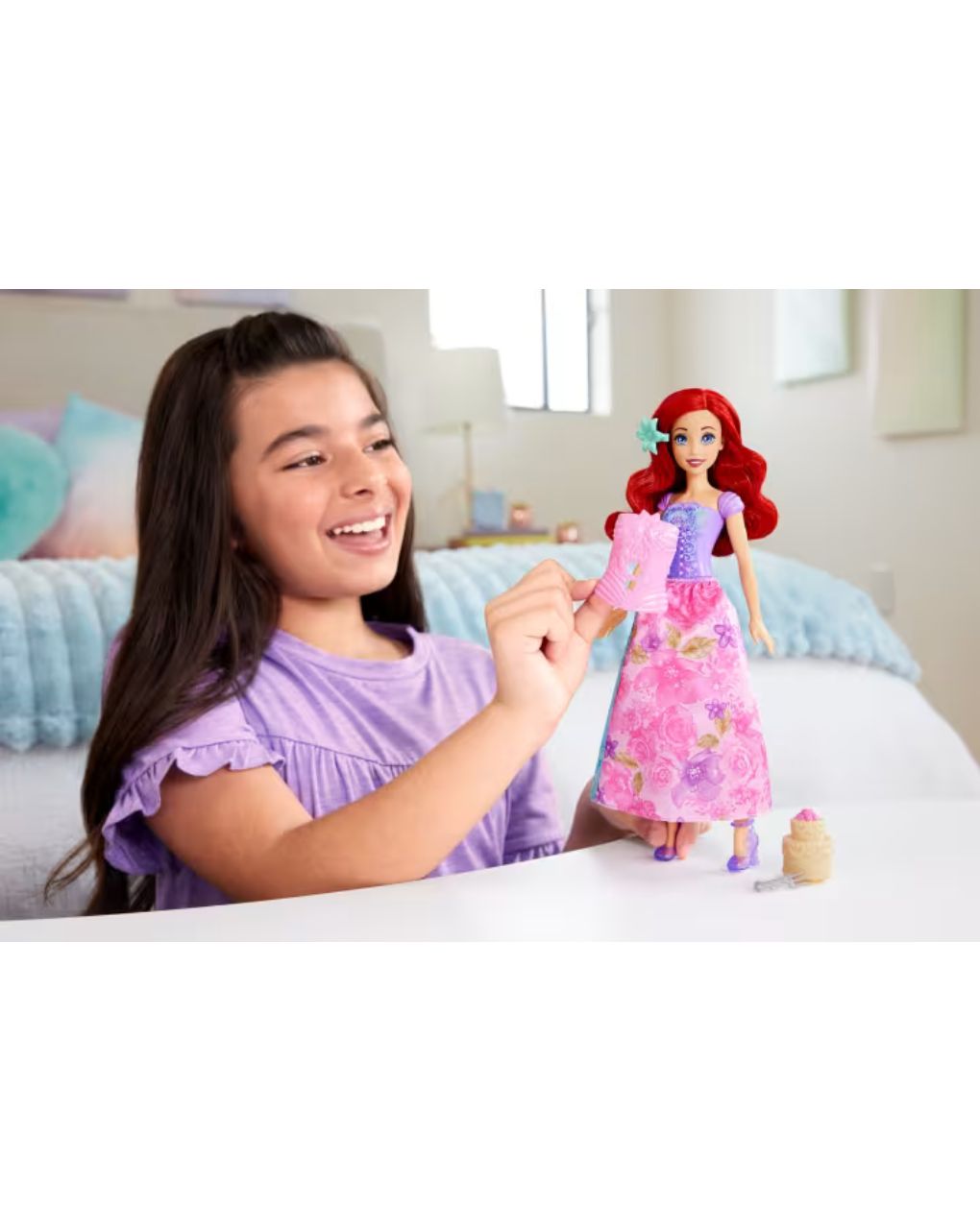 Mattel disney princess spin and reveal κούκλα με 11 εκπλήξεις (2 σχέδια) htv84 - Disney Princess