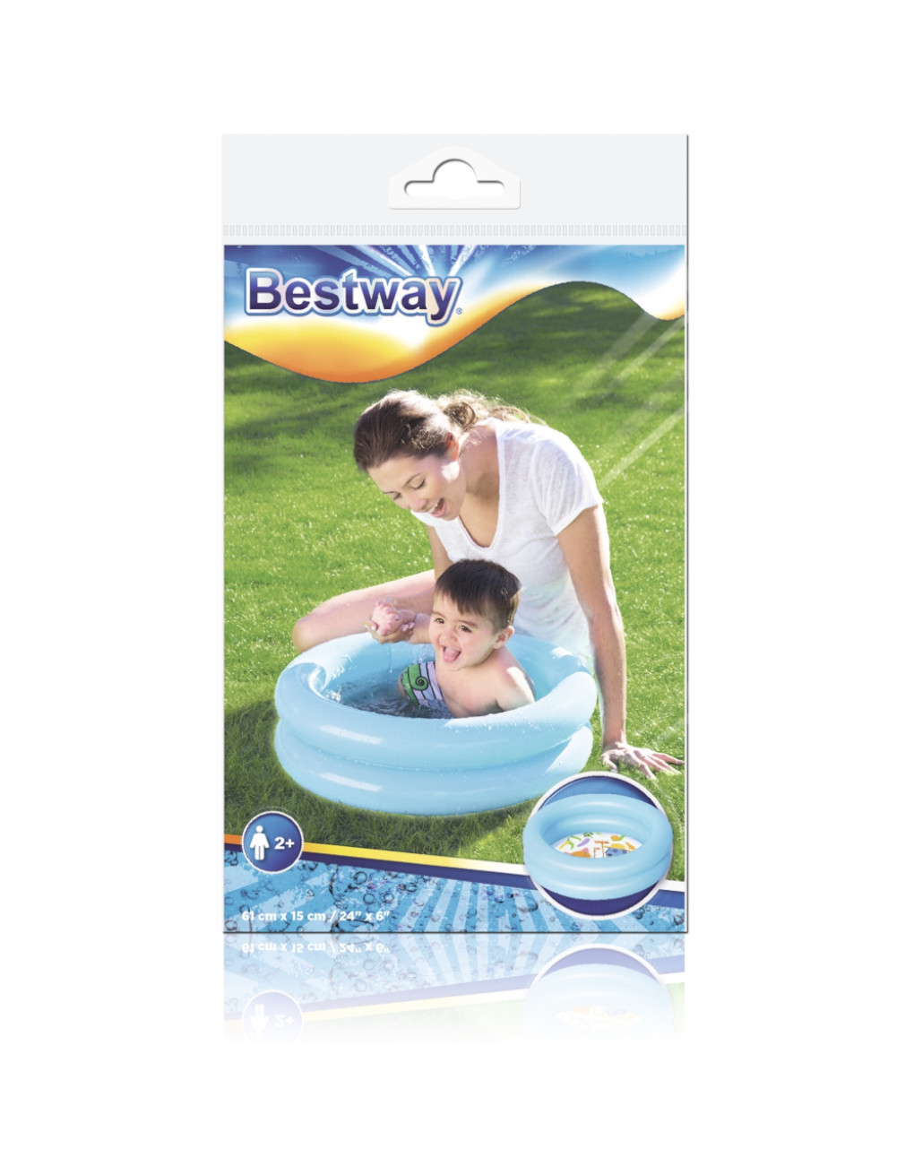 Bestway πισίνα φουσκωτή μονόχρωμη 61χ15εκ (2 σχέδια) 51061 - Bestway