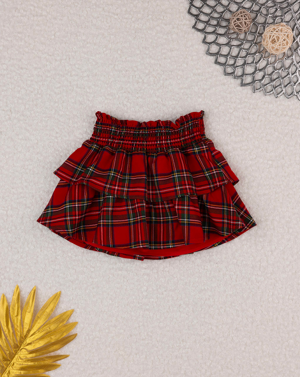 βρεφική φούστα κόκκινη tartan classic για κορίτσι