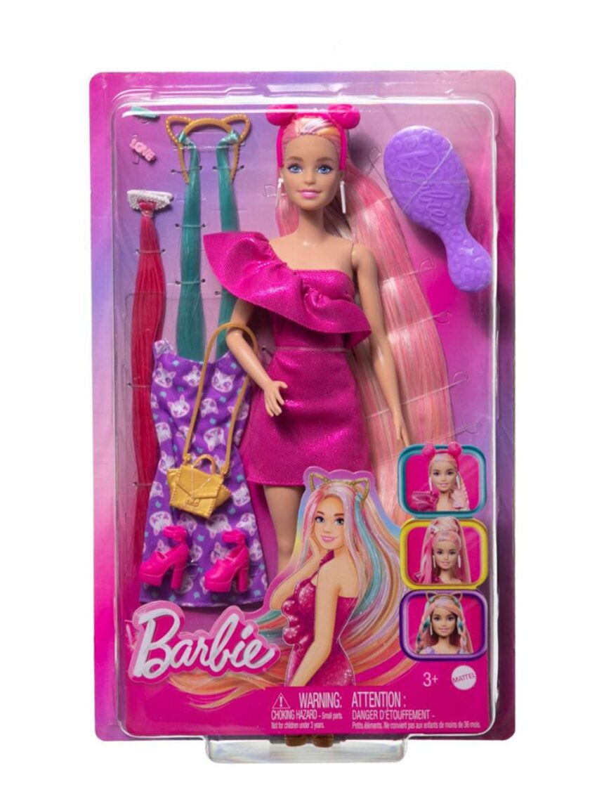 Mattel barbie κούκλα πολύχρωμα μαλλιά jdc85 - BARBIE