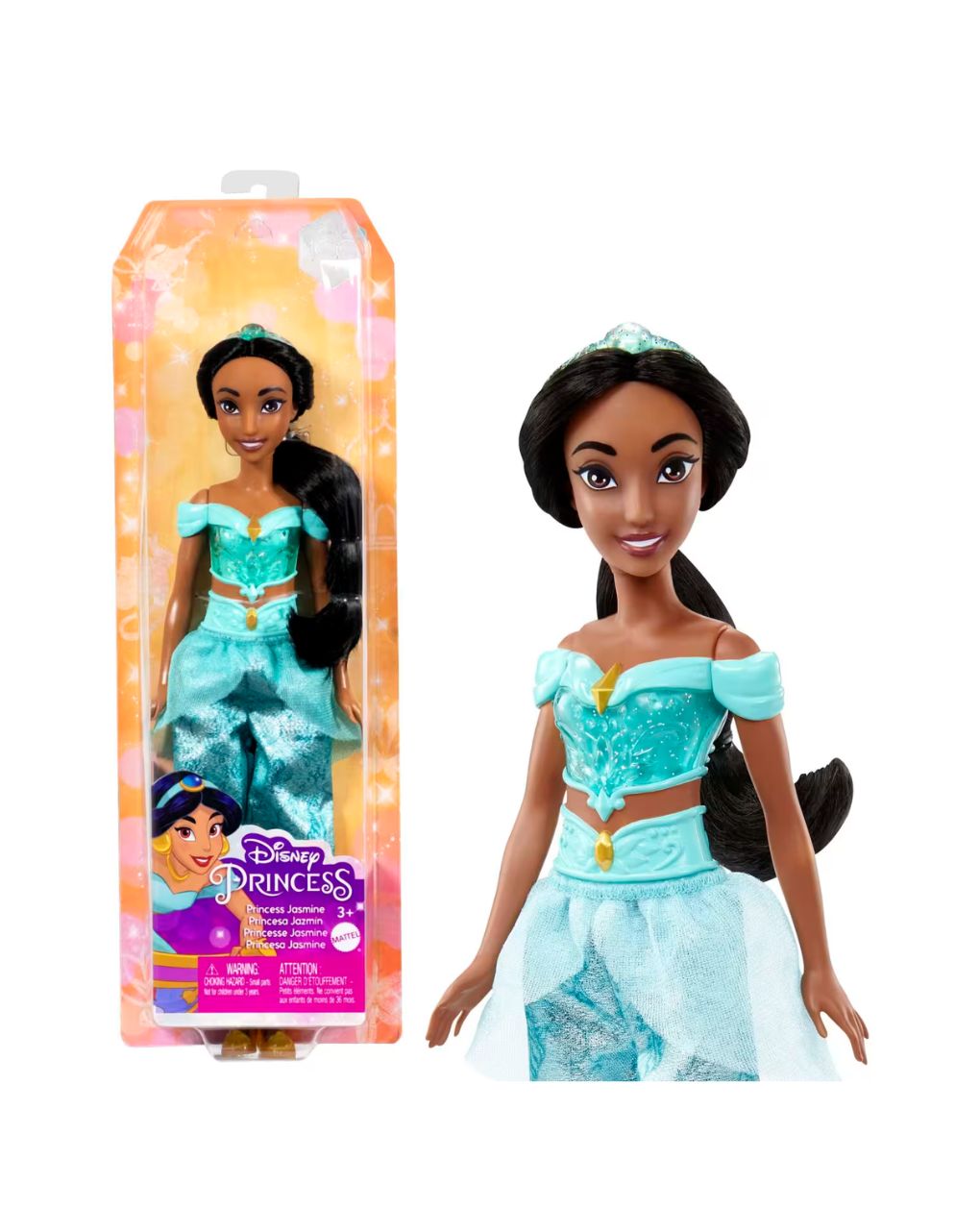 Mattel disney princess κούκλα γιασμίν hlw12 - Disney Princess