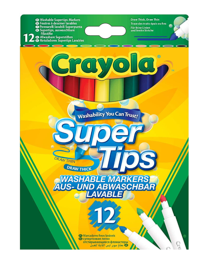 Giochi preziosi crayola 12 λεπτοί μαρκαδόροι πλενόμενοι 7509 - Crayola