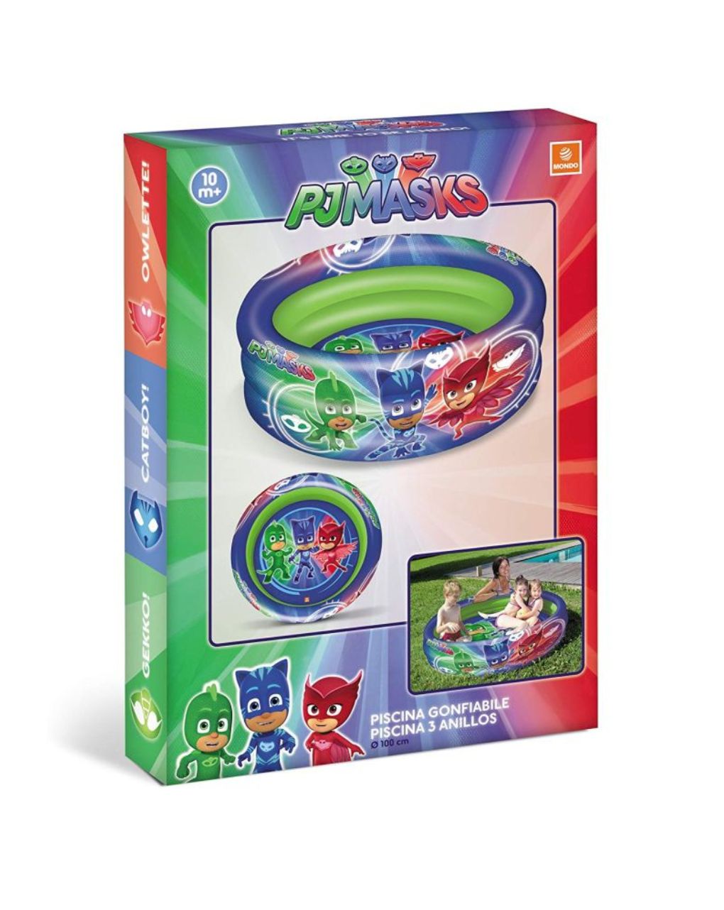 Mondo ροζ φουσκωτή πισίνα pj masks 100εκ - Mondo