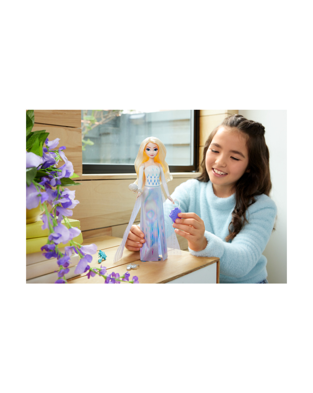 Mattel disney frozen spin & reveal κούκλα έλσα με 11 εκπλήξεις htg25 - FROZEN