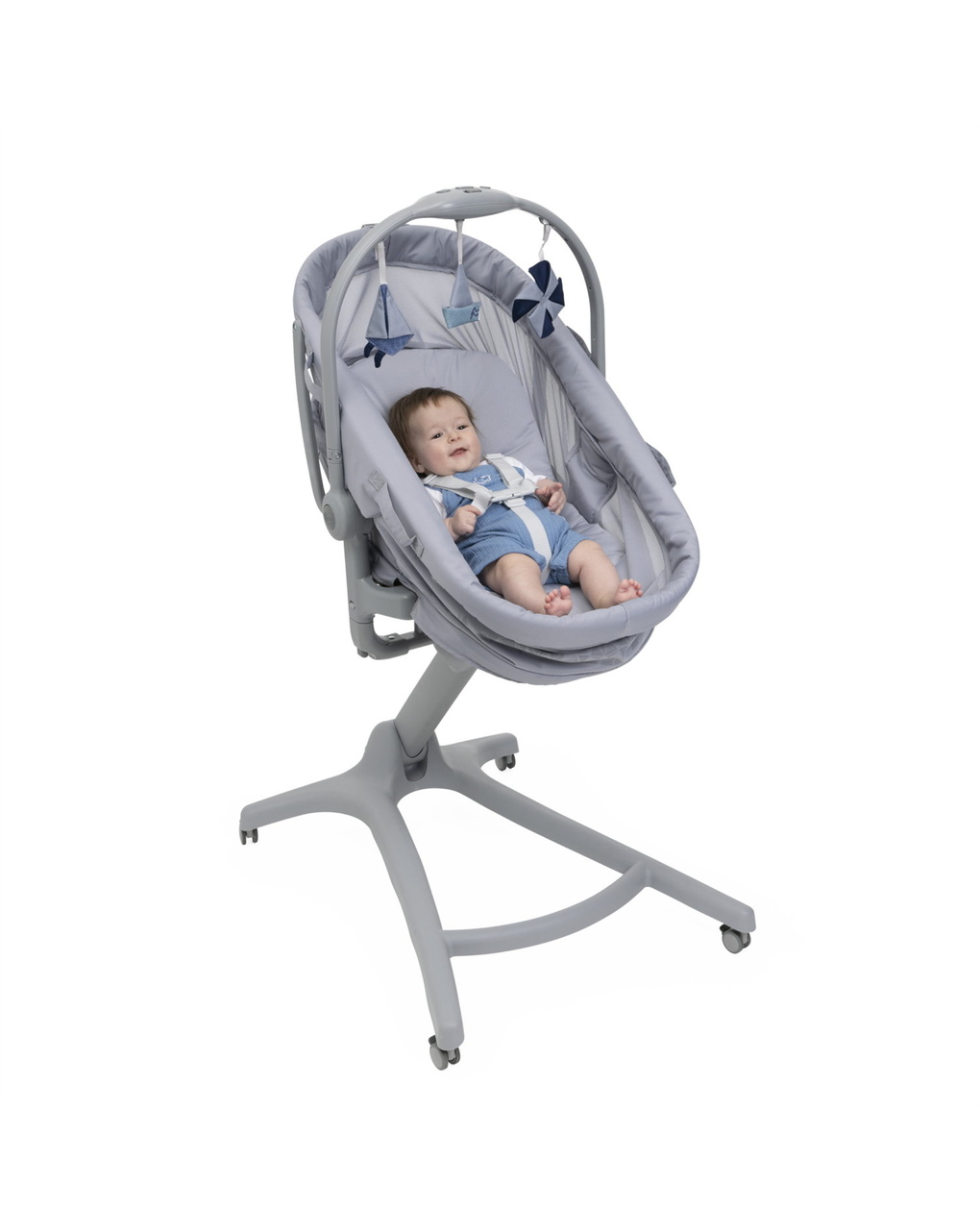 Chicco λίκνο - ριλάξ βaby hug pro 5 in 1/1 earl grey p07-87076-40 - Chicco