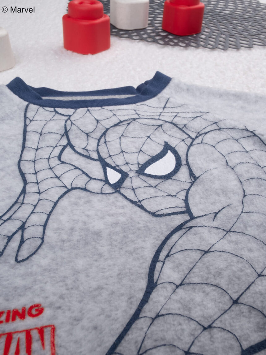 παιδική πιτζάμα fleece γκρι spiderman για αγόρι - Prénatal