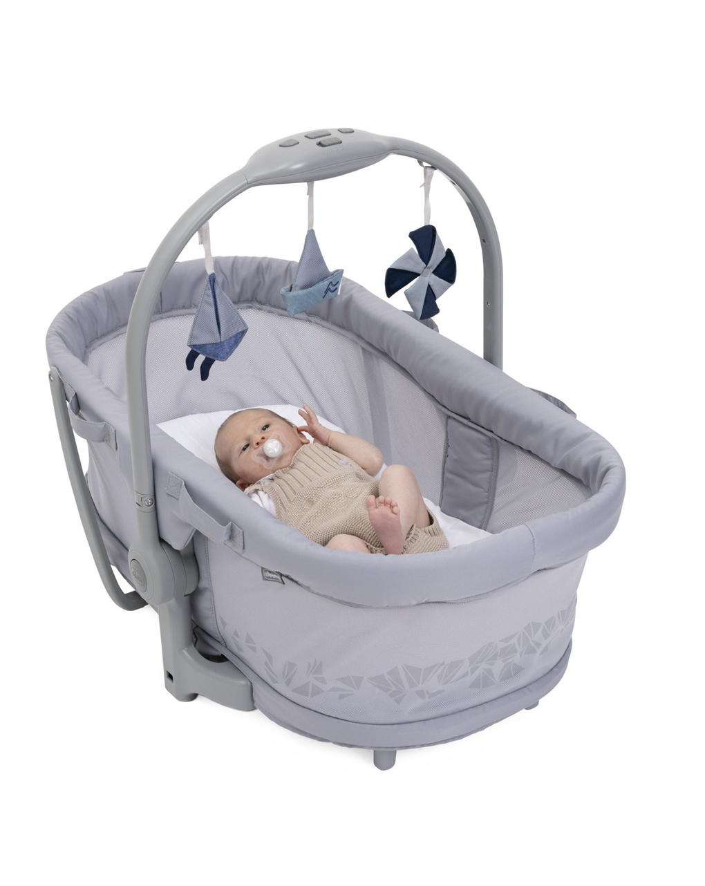 Chicco λίκνο - ριλάξ βaby hug pro 5 in 1/1 earl grey p07-87076-40 - Chicco