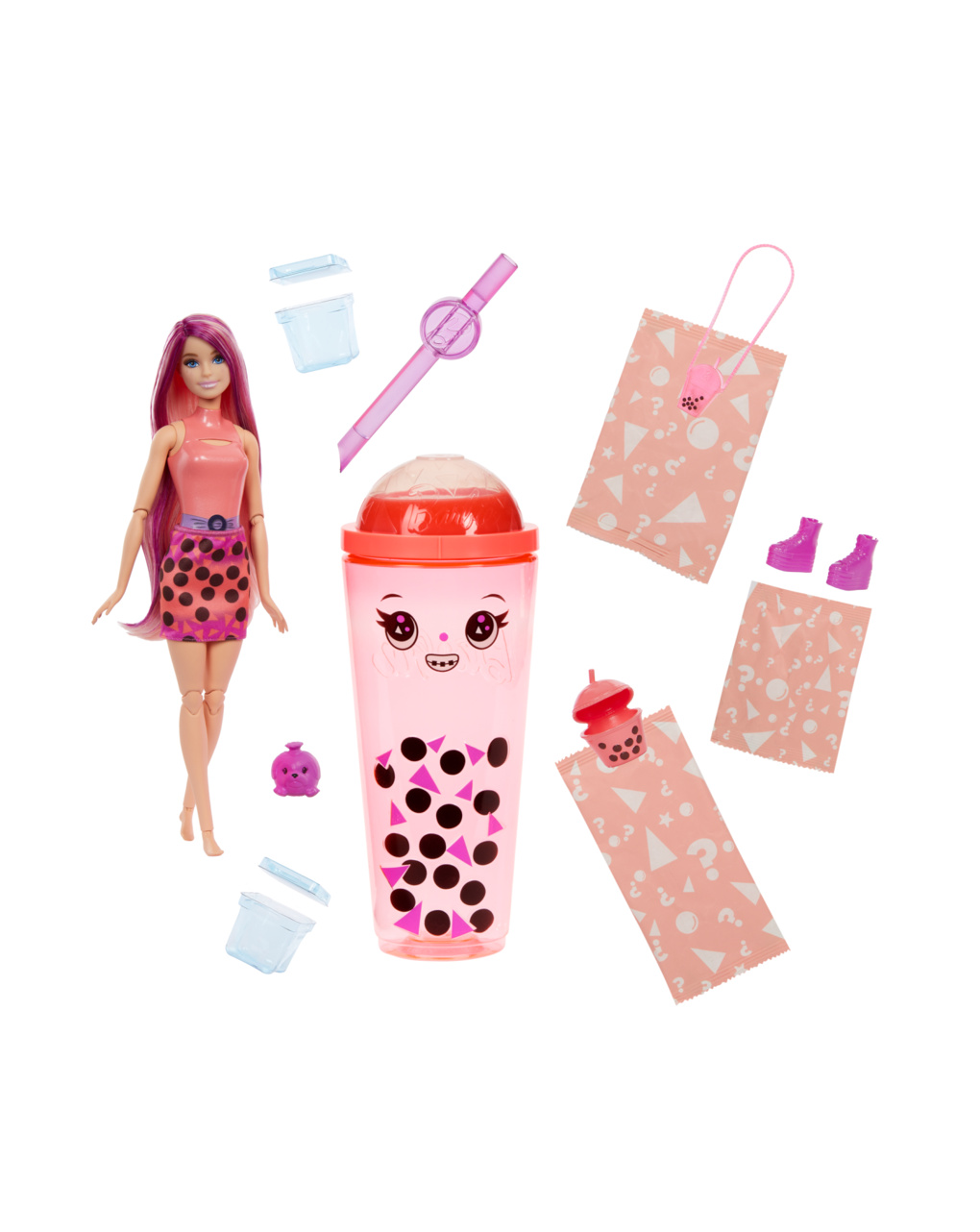 Mattel barbie bubble tea series κούκλα ρόφημα μάνγκο με 8 εκπλήξεις htj22 - BARBIE