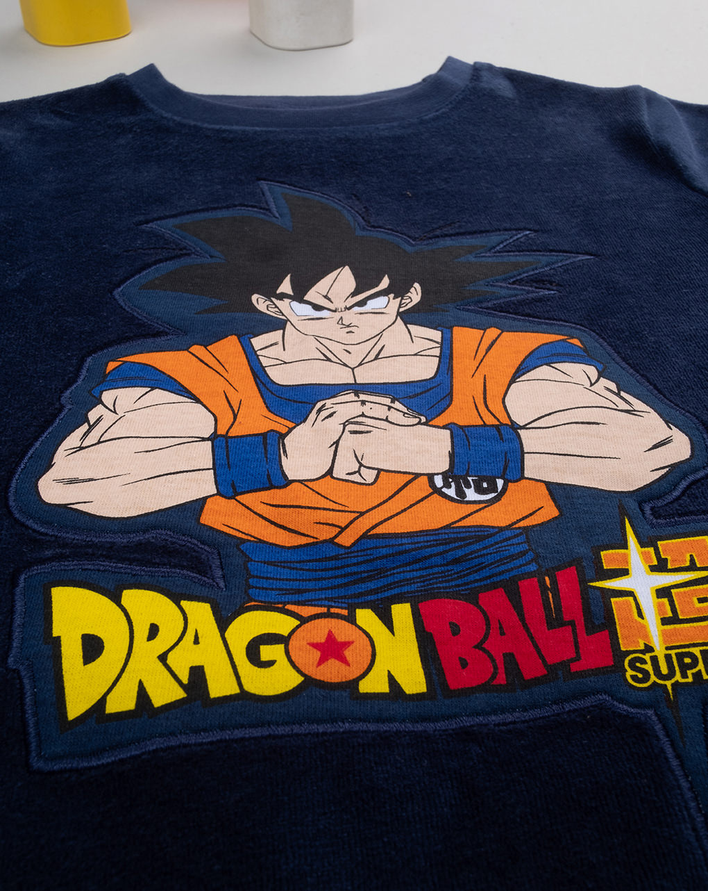 παιδική πιτζάμα σενίλ μπλε/πορτοκαλί dragon ball για αγόρι - Prénatal