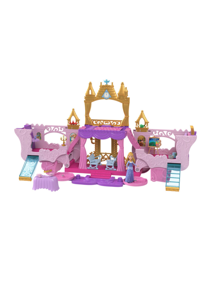 Mattel disney princess mini κούκλες-άμαξα/καστράκι 2 σε 1 hwx17 - Disney Princess, PRINCIPESSE DISNEY