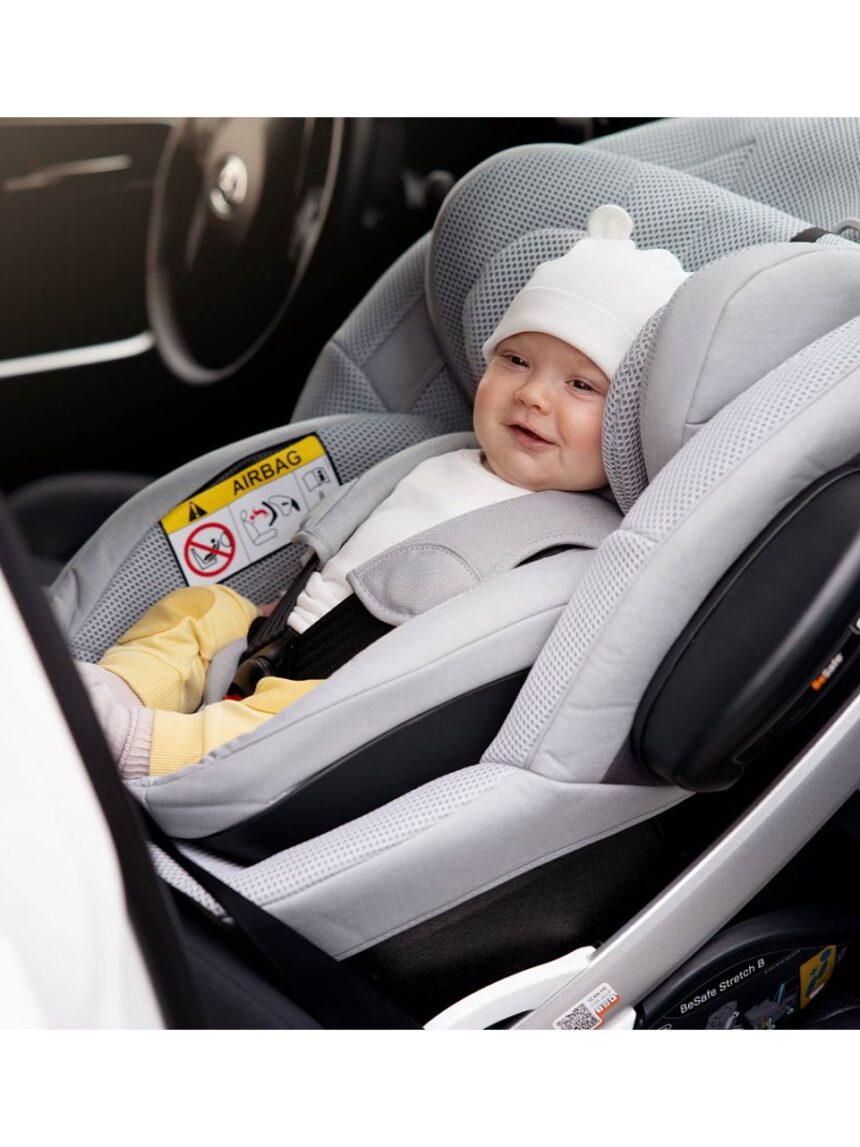 Besafe αντεστραμμένο κάθισμα αυτοκινήτου stretch b i-size (40-125cm) metallic melange 11025670.mem - Be Safe