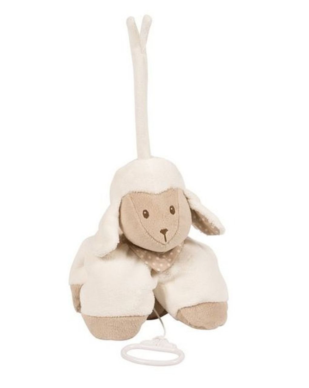 Nattou λούτρινο προβατάκι cappuccino με μουσική 25cm 211048 - Nattou