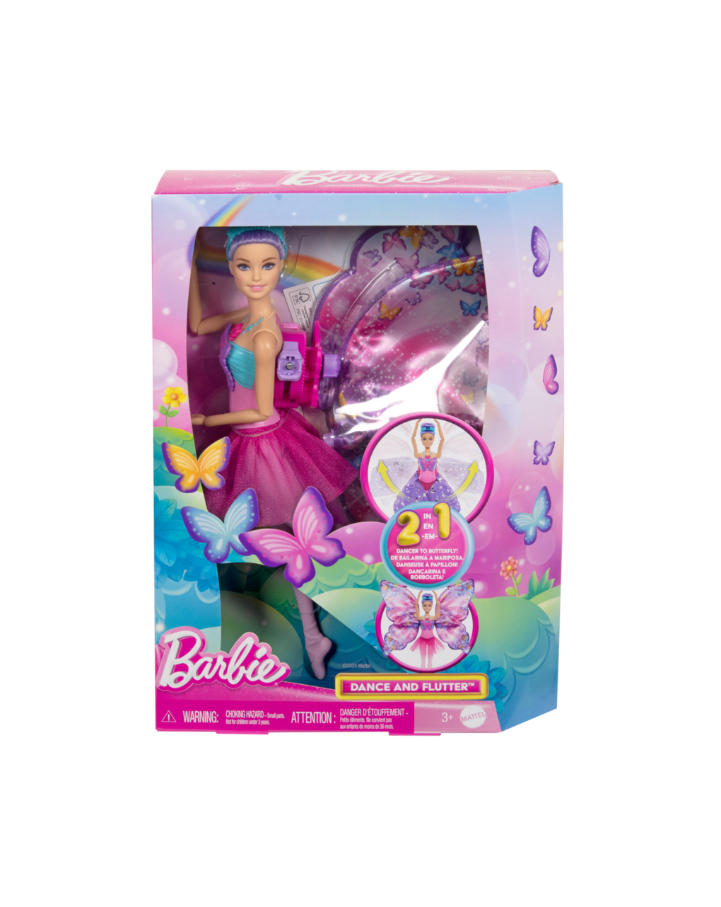 Mattel barbie dance and flutter doll κούκλα hxj10