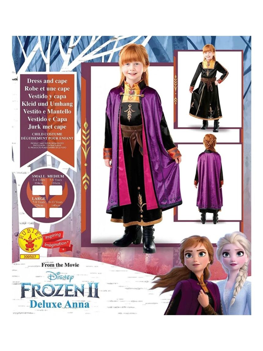 Rubies official παιδική στολή disney frozen 2 anna deluxe dress medium 300507m - RUBIE'S