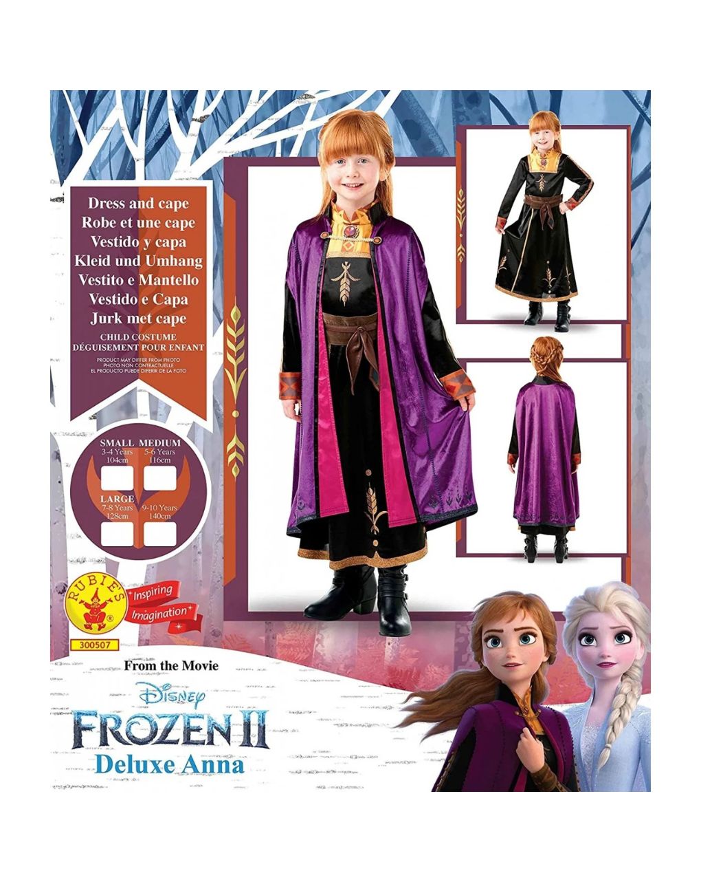 Rubies official παιδική στολή disney frozen 2 anna deluxe dress medium 300507m - RUBIE'S