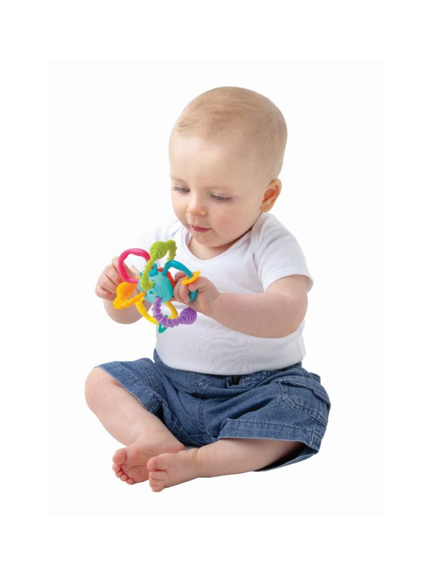 Playgro bend & twist ball, μασητικό με κρίκους & υφές 4086162 - PLG