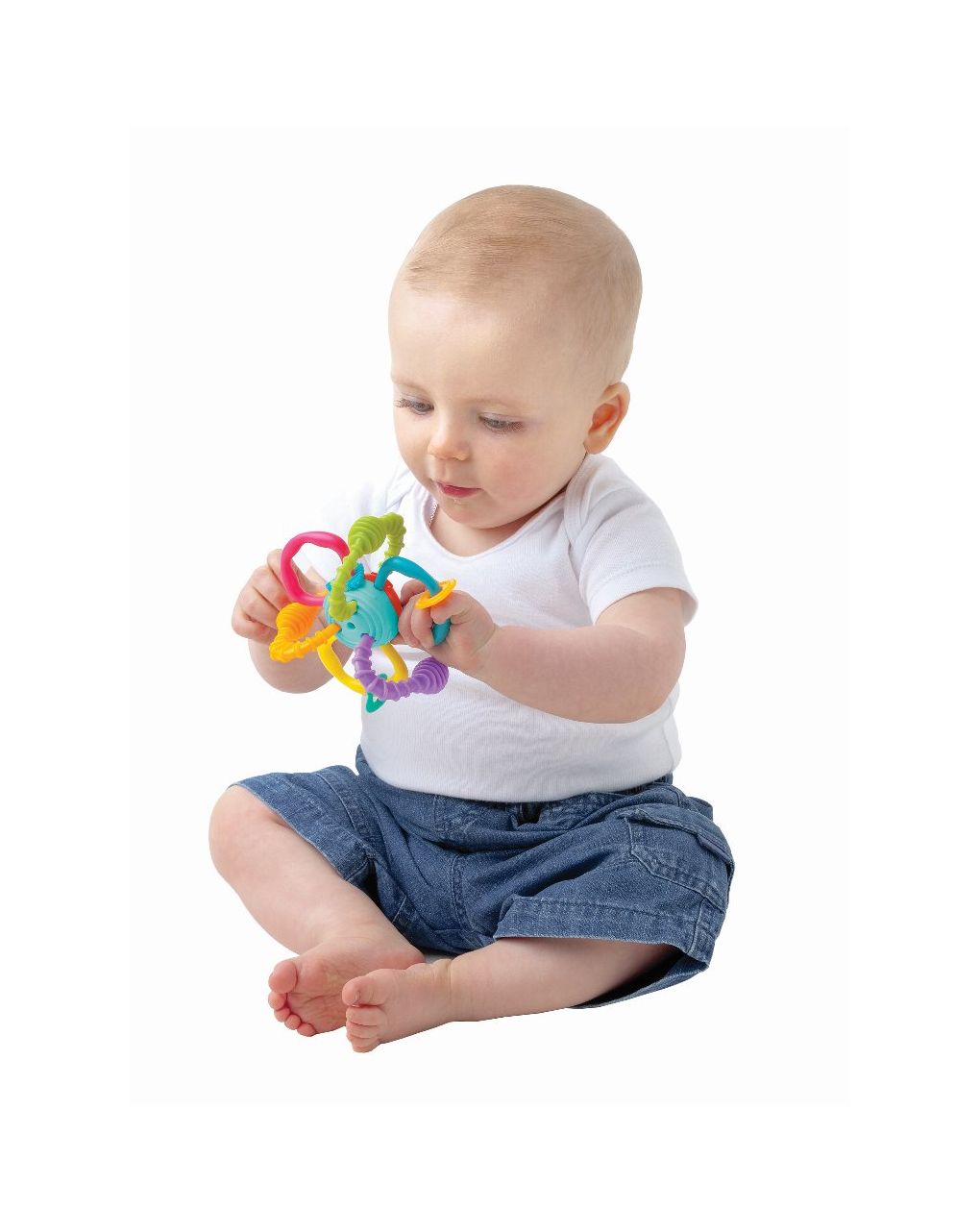 Playgro bend & twist ball, μασητικό με κρίκους & υφές 4086162 - PLG