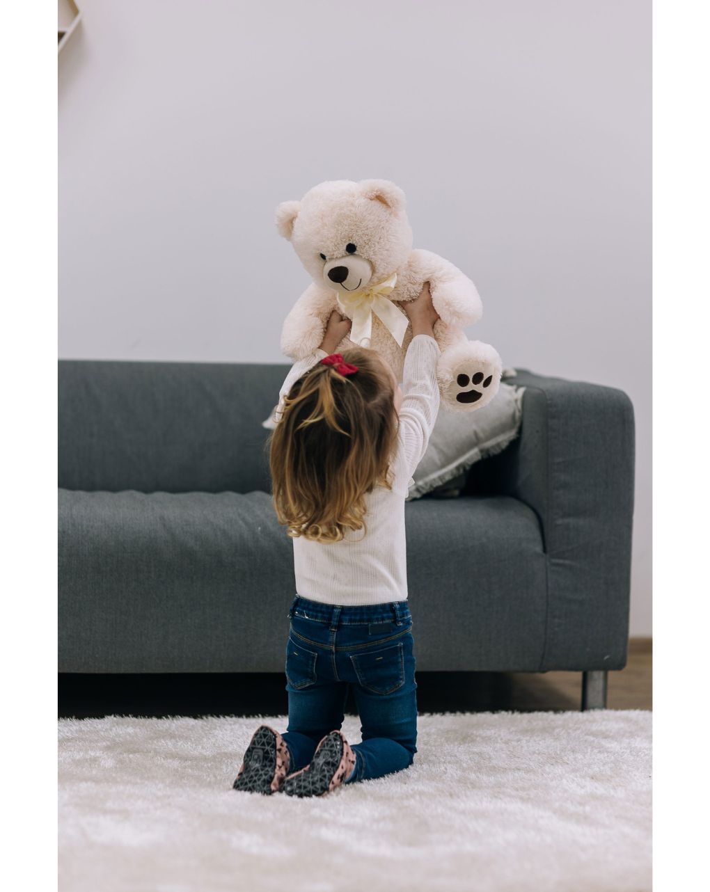 Freeon λούτρινο αρκουδάκι 38εκ white 84874 - Freeon