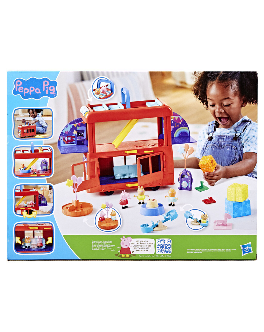 Hasbro peppa pig toys παιχνίδια 2 σε 1 peppa’s party bus f8881 - Peppa Pig