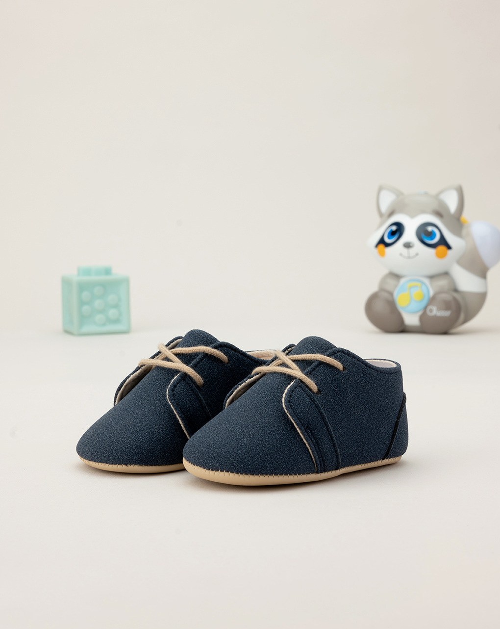 βρεφικά παπούτσια αγκαλιάς μπλε suede για αγόρι - Prénatal
