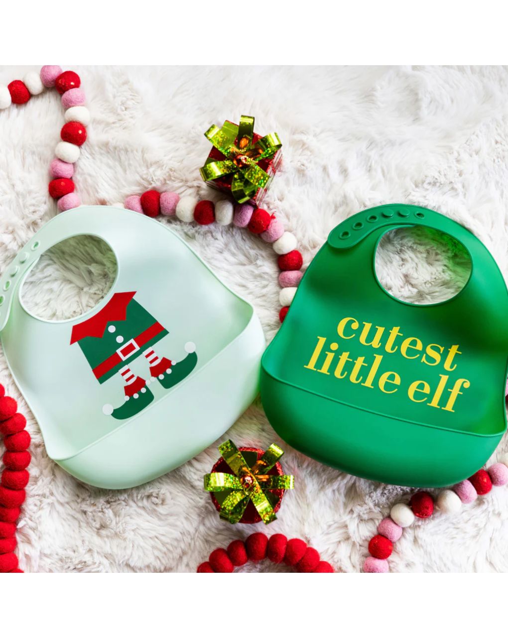 Pearhead σετ σαλιάρα μωρού elf σιλικόνης 2τμχ - Pearhead