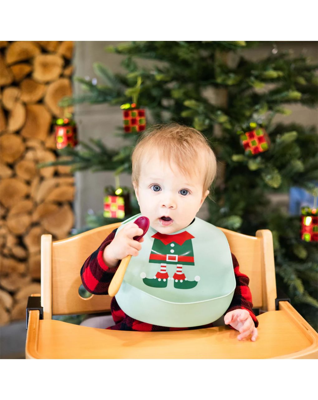 Pearhead σετ σαλιάρα μωρού elf σιλικόνης 2τμχ - Pearhead