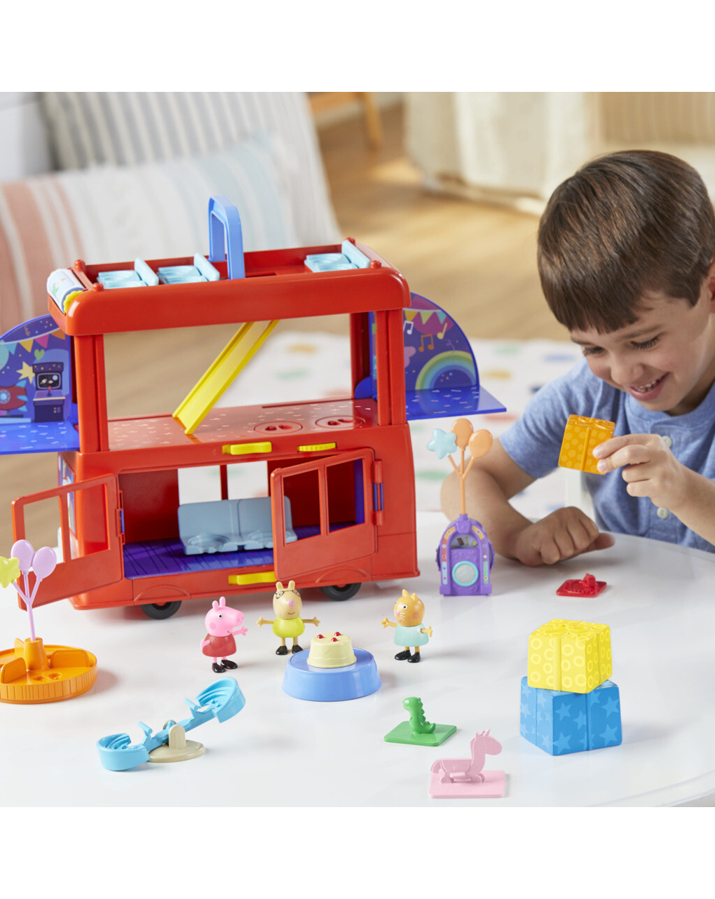 Hasbro peppa pig toys παιχνίδια 2 σε 1 peppa’s party bus f8881 - Peppa Pig