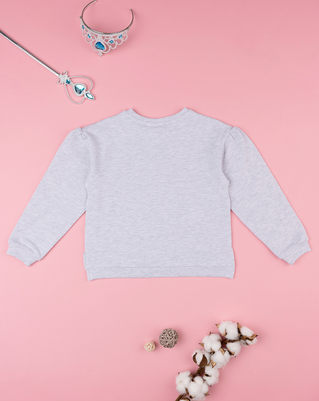 παιδική μπλούζα φούτερ γκρι disney princesses για κορίτσι - Prénatal