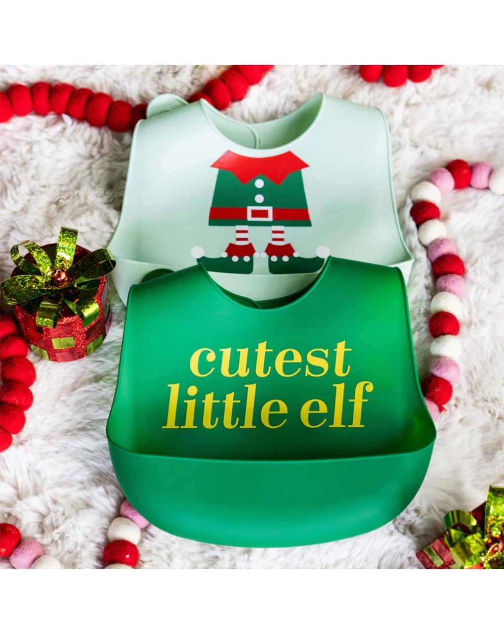 Pearhead σετ σαλιάρα μωρού elf σιλικόνης 2τμχ - Pearhead